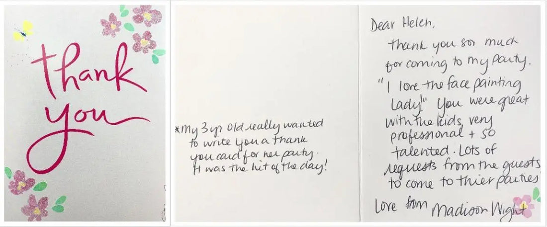 Thank you card to Fairy Helen from Madison